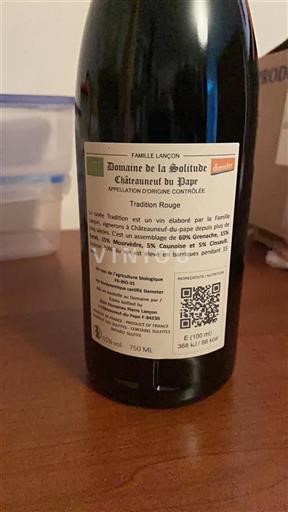 Rhônedalen Châteauneuf-du-Pape Domaine La Solitude Tradition Rouge 2023