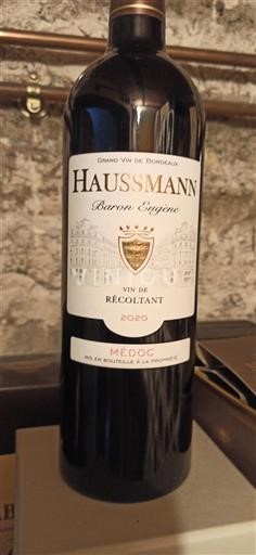 Vin Rouge sec Baron Eugène Haussmann 2020 France Bordeaux Médoc AOC