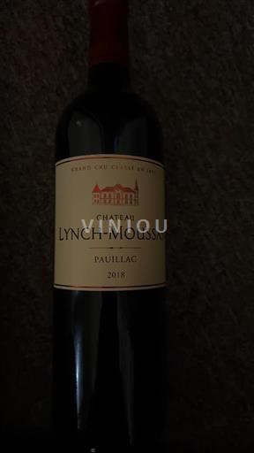 Bordeaux Pauillac Grand Cru Château Lynch-Moussas 2018