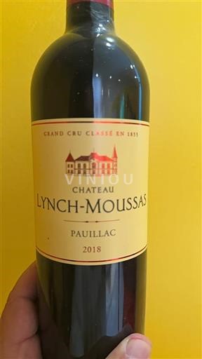 Bordeaux Pauillac Grand Cru Château Lynch-Moussas 2018