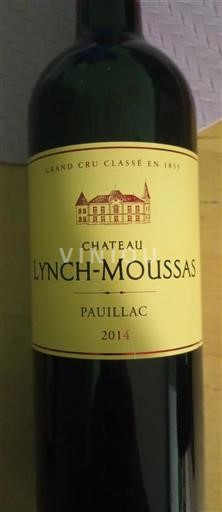 Bordeaux Pauillac Grand Cru Château Lynch-Moussas 2014