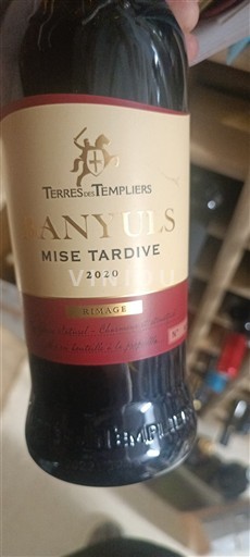 Roussillon Banyuls Terres des Templiers Mise Tardive 2020