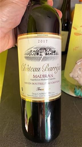 Sudoeste Madiran Château Barréjat Tradition 2017