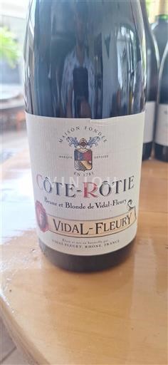 Rhônen laakso Côte-rôtie Vidal-Fleury Brune et Blonde de Vidal-Fleury Ei vuosikertaa