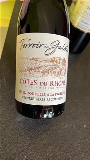 Rhônedalen Côtes du Rhône Terroir des Galets 2022