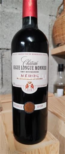 Bordéus Médoc Cru Bourgeois Château Segue Longue Monnier 2005