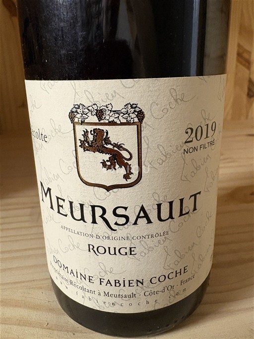Burgundi Meursault Domaine Fabien Coche 2019