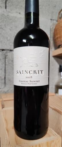 Burdeos Bordeaux Château Saincrit 2016