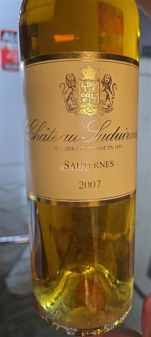 Bordeaux Sauternes Premier Cru Château Suduiraut 2007