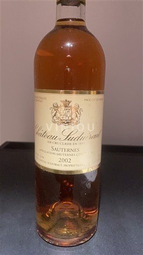 Bordeaux Sauternes Premier Cru Château Suduiraut 2002