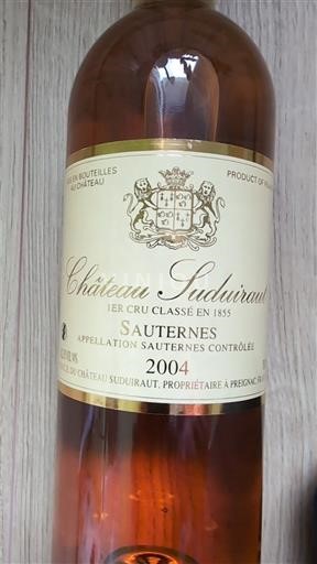 Bordeaux Sauternes Premier Cru Château Suduiraut 2004