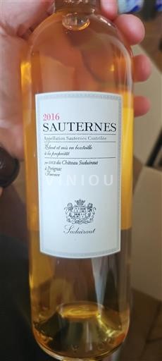 Bordeaux Sauternes Premier Cru Château Suduiraut 2016