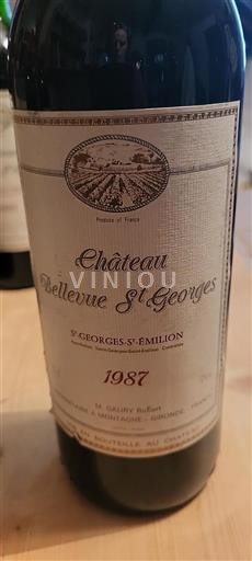 Bordeaux Saint-Georges-Saint-Émilion Château Bellevue St. Georges 1987
