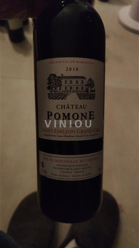 Bordeaux Saint-Émilion Grand Cru Grand Cru Château Pomone 2010