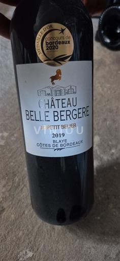 Bordéus Blaye-Côtes-de-Bordéus Château Belle Bergère Le Petit Belier 2019