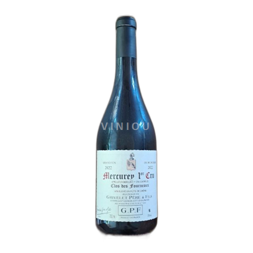 Vin Rouge sec Clos des Fourneaux Grivelet Père & Fils 2022 France Bourgogne AOC Premier Cru