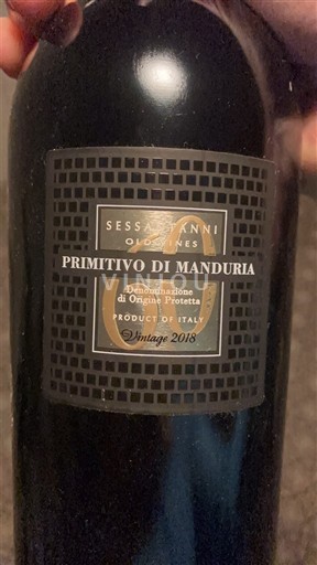 Puglia Primitivo di Manduria Sessantanni Old Vines 2018