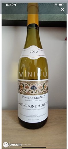 Burgundija Bourgogne Aligoté Domaine Krantz 2012