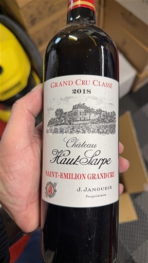 Burdeos Saint-Émilion Gran Cru Grand Cru Classé Château Haut-Sarpe 2018