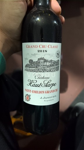 Bordeaux Saint-Émilion Grand Cru Grand Cru Classé Château Haut-Sarpe 2018