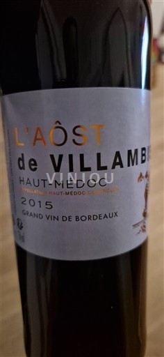Bordeaux Haut-Médoc L'Aôst de Villambis 2015