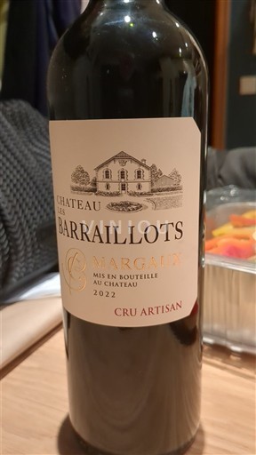Bordeaux Margaux Cru Artisan Château Les Barraillots 2022