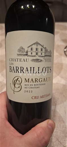 Bordeaux Margaux Cru Artisan Château Les Barraillots 2022