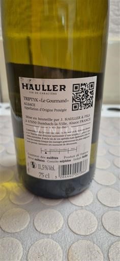 Alsace Grand Cru Hauller Triptyk «Le Gourmand» Icke årgångsbetecknad