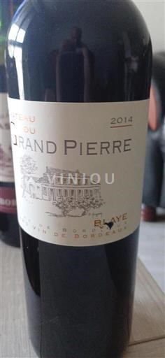 Bordeaux Blaye-Côtes-de-Bordeaux Château Grand Pierre 2014