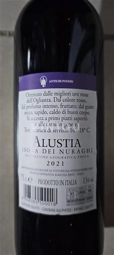 Sardinie Nespecifikováno Antichi Poderi Jerzu Alustia 2021