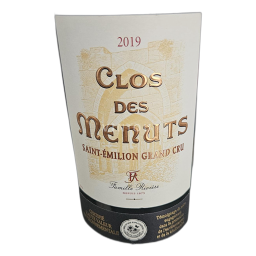 Burdeos Saint-Émilion Gran Cru Clos des Menuts 2019