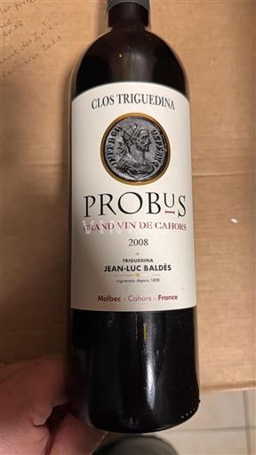 Sudoeste Cahors Clos Triguedina Probus 2008