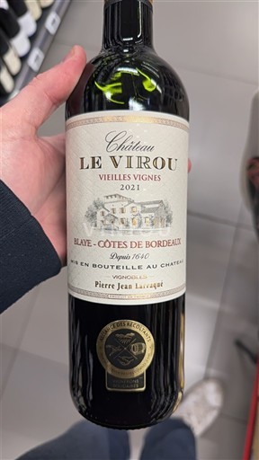 Burdeos Blaye-Côtes de Burdeos Château Le Virou Vieilles Vignes 2021