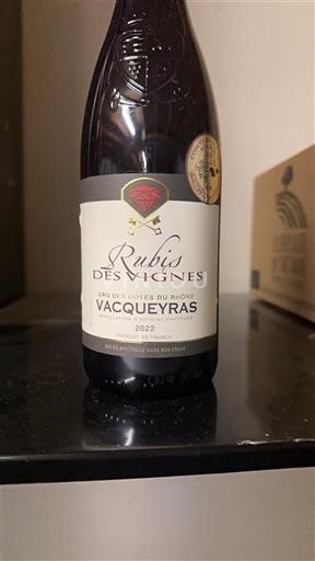 Rhône Valley Vacqueyras Rubis des Vignes 2022