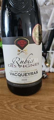 Rona dolina Vacqueyras Rubis des Vignes 2022