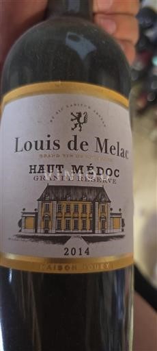 Bordeaux Haut-Médoc Louis de Melac Grande Réserve 2014