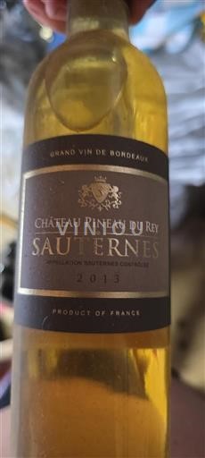 Bordeaux Sauternes Château Pineau du Rey 2013