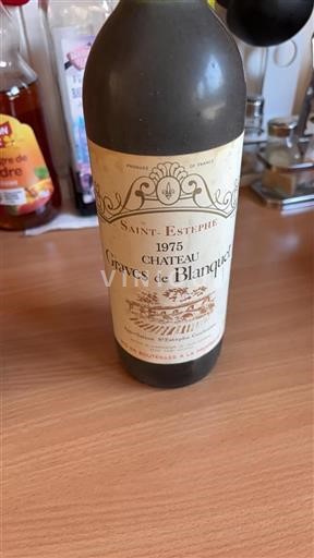Bordeaux Saint-Estèphe Château Graves de Blanquefort 1975