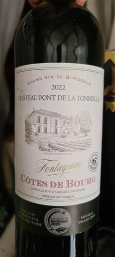 Bordéus Côtes-de-bourg Château Pont de la Tonnelle Fontagnac 2022