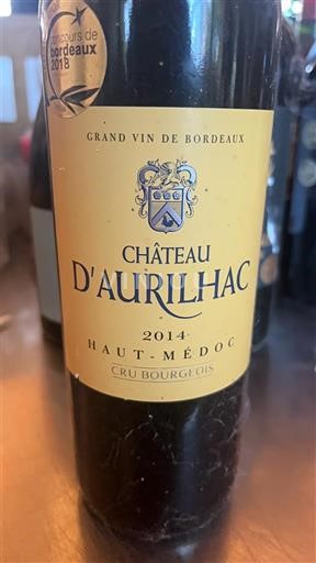 Bordeaux Haut-Médoc Cru Bourgeois Château Aurilhac 2014