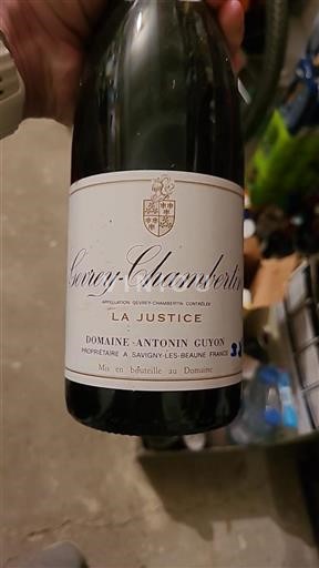Bourgogne Gevrey-chambertin Domaine Antonin Guyon La Justice 2017