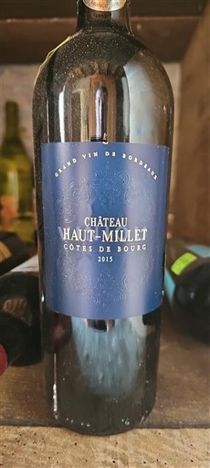 Bordeaux Côtes-de-Bourg Château Haut-Millet 2015