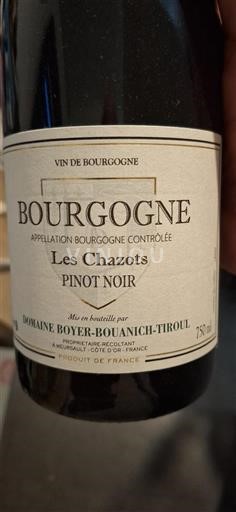 Burgundy Domaine Boyer-Bouanich-Tiroul Les Chazots 2022