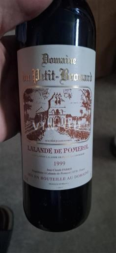 Bordeaux Lalande-de-Pomerol Domaine Petit-Brouard 1999