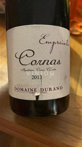Vallée du Rhône Cornas Domaine Durand Empreintes 2013