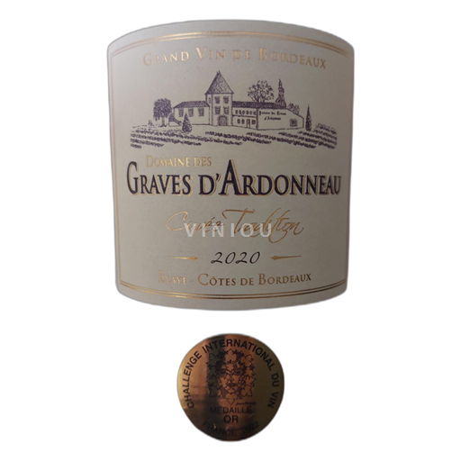 Bordeaux Blaye-Côtes-de-Bordeaux Domaine des Graves d'Ardonneau Tradition 2020
