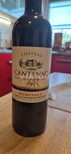 Burdeos Saint-Émilion Grand Cru Château Cantenac Héritage 2020