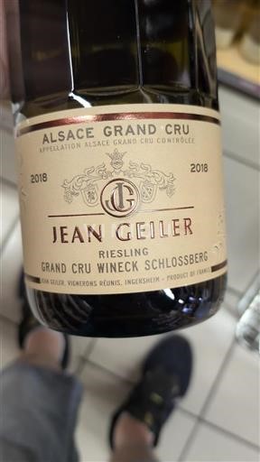 Alsace Alsace Grand Cru Grand Cru Jean Geiler Grand Cru Wineck Schlossberg 2018