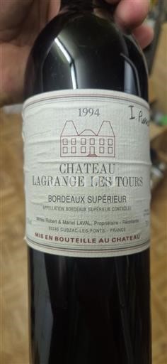 Bordeaux Bordeaux supérieur Château Lagrange Les Tours 1994