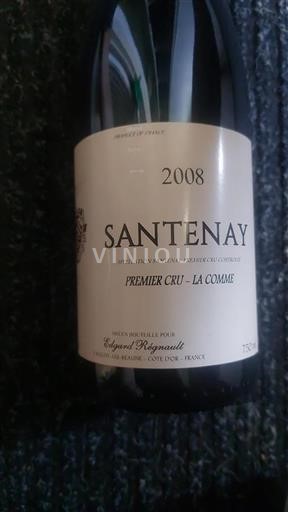 Borgoña Santenay Premier Cru Edgard Régnault Premier Cru - La Comme 2008
